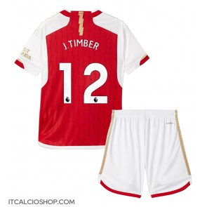 Arsenal Jurrien Timber #12 Prima Maglia Bambino 2023-24 Manica Corta (+ Pantaloni corti)